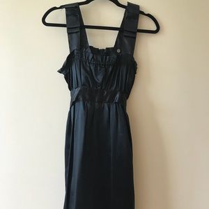 Betsy Johnson Black Silky Mini Dress